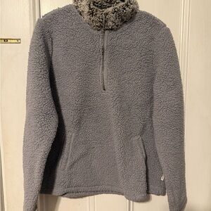 Abercrombie & Fitch Light Gray Sherpa Jacket